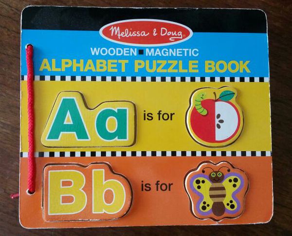 melissa and doug wooden magnetic alphabet puzzle book