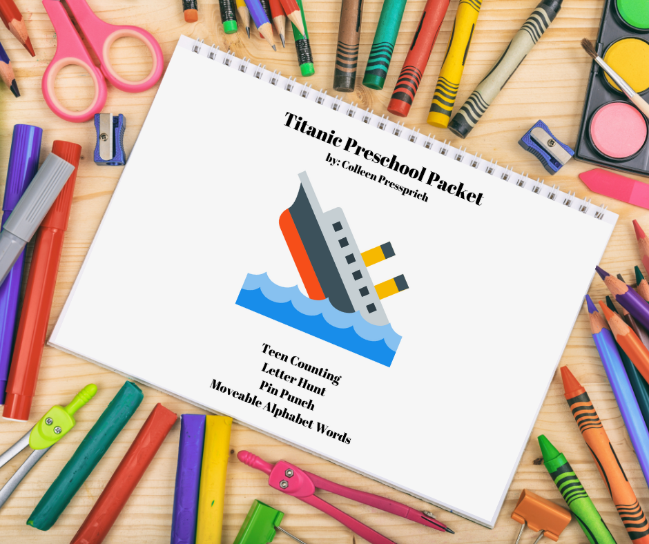 Titanic preschool printable